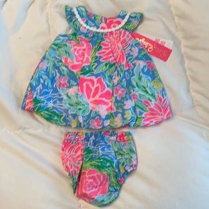 Nwt 3-6 months Lilly Pulitzer dress and bloomers